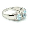 Image 2 : $260 Silver Blue Topaz White Topaz(2.25ct) Ring