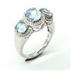 Image 3 : $260 Silver Blue Topaz White Topaz(2.25ct) Ring