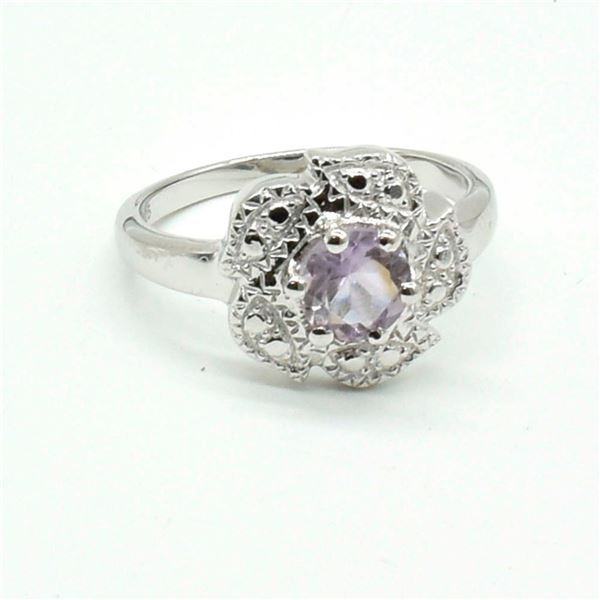 $180 Silver Amethyst(1.4ct) Ring