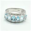 Image 1 : $300 Silver Blue Topaz(2.9ct) Ring