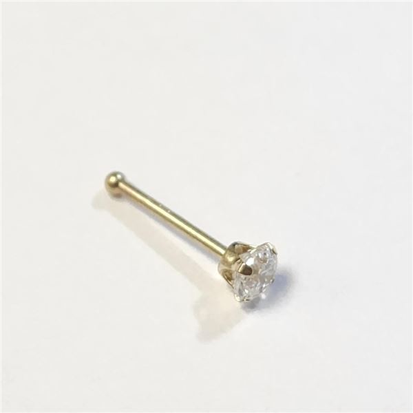 $160 14K  CZ Nose Pin