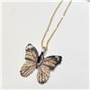 Image 2 : Fashion Jewellery Butterfly Gold Plated 16" With Extender Necklace