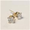 Image 2 : $200 9K  Princess Cut Cz  Earrings