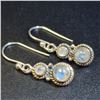 Image 2 : $160 Silver Moonstone Earrings