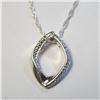 Image 1 : $300 Silver Diamond 16" Necklace