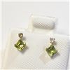 Image 3 : $400 10K  Peridot(0.4ct) Diamond(0.06ct) Earrings