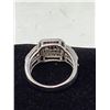 Image 4 : Ladies Natural .84 Carat Diamond custer Dress Ring .925 Silver with certificate value $ 2200.00