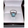 Image 4 : Aquamarine oval cut 4.5 carat Solitaire Stone set in ,925 silver