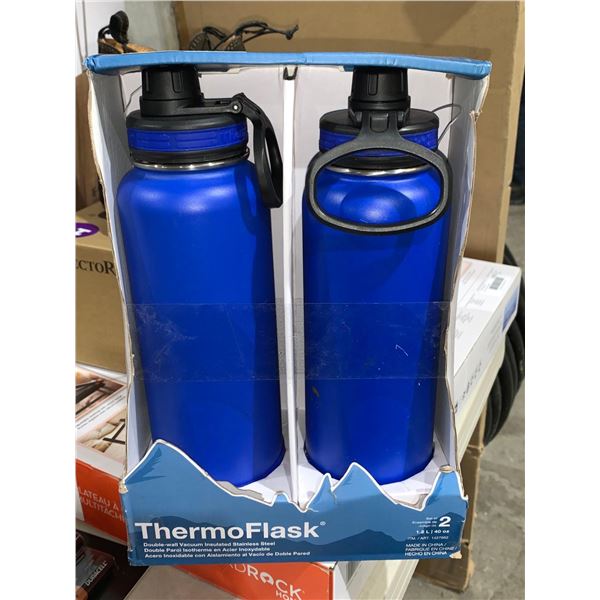 ThermoFlask Double wall Vacuum Sealed Stainless Steel  Set of 2 1.2L