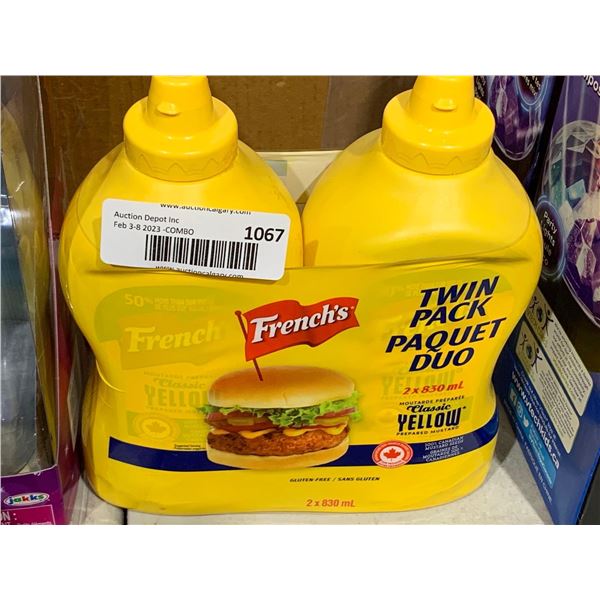 French's Twin Pack Mustard 2 x 830ml