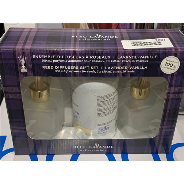 Blue Lavande wellessentials Reed Diffusers Gift Set Lavander Vanilla