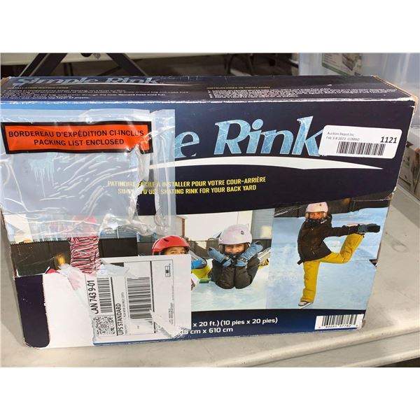 Simple Rink 10' x 20'  backyard Skating rink Kit