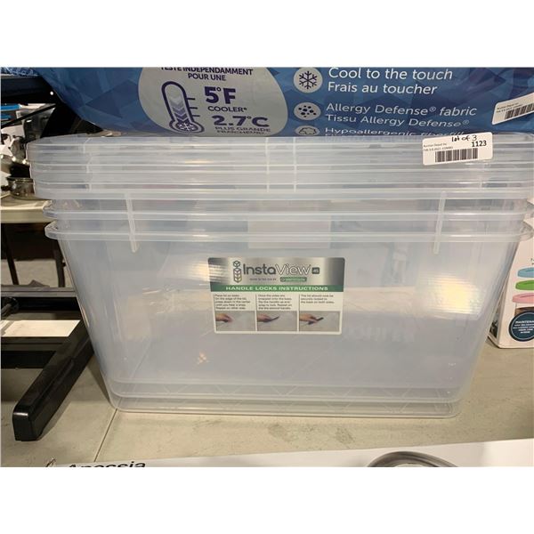 InstaView by Greenmade Handle Locking Storage Bins lot of 3