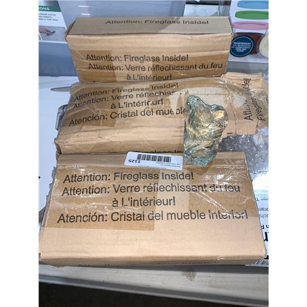 Lot of 3 boxes of tabletop firepit - Fireglass