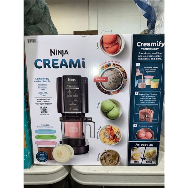 Ninja Creami  Ice Cream Maker Includes 3 Creami pints & lids.