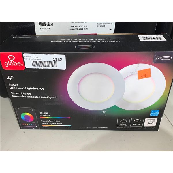 Globe 4" Smart Recessed Lighting Kit Wi-Fi 540 lumens
