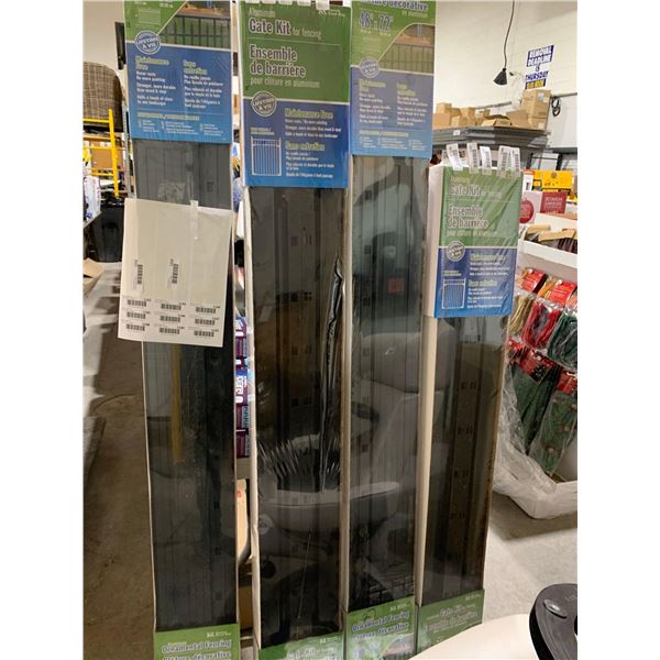 Kool Ray Aluminum Gate Kit for Fencing with Finials 48" x 60" Black Maintenance Free