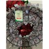 Image 4 : Holiday Living Hanging Christmas Wreath 17" Case of 14 3 colors