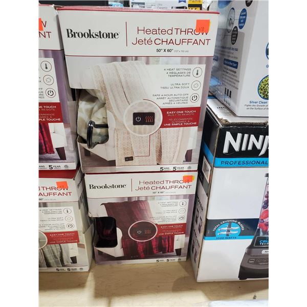 Lot of 2 Brookstone Heated Throws