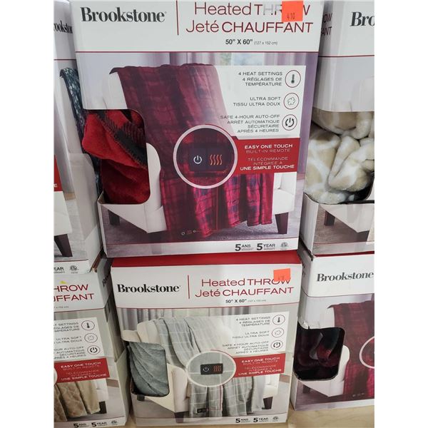 Lot of 2 Brookstone Heated Throws
