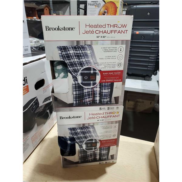 Lot of 2 Brookstone Heated Throws