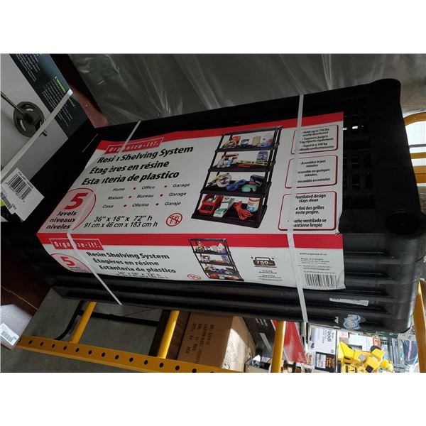 Organize It 5 Tier Shelving Set - Some Damage as Seen in Photos