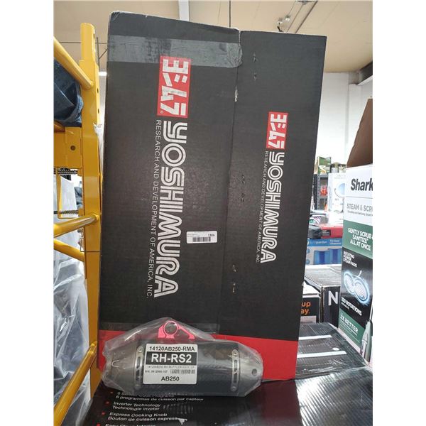 Yoshimura Muffler Assembly RH-RS2 - Diamond-shape muffler with Cone shaped end-cap for Maximized int