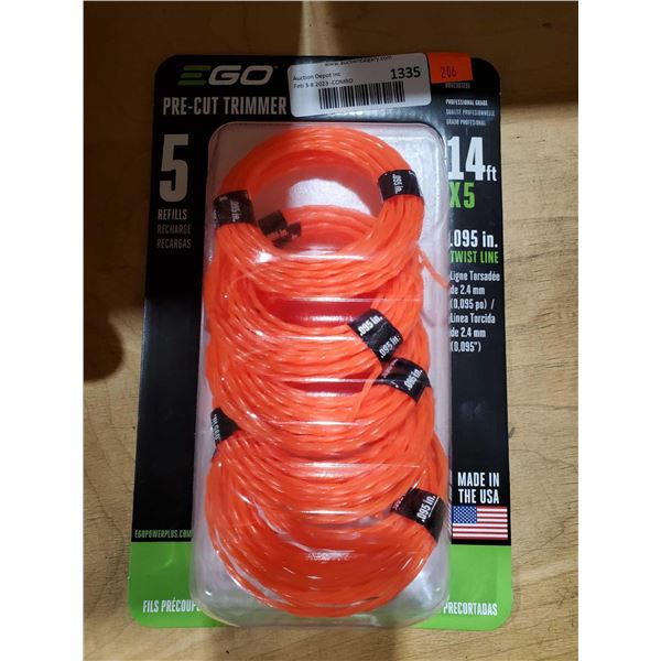GO Pre Cut Trimmer Line Pack of 5 - 14' Refills
