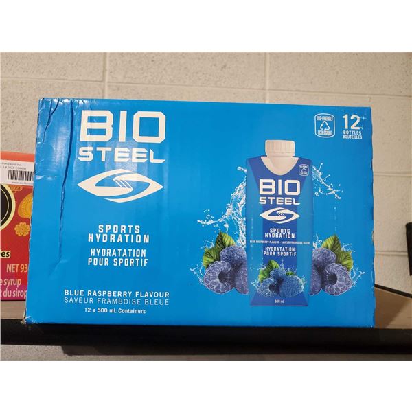 Biosteel sports hydration blue raspberry flavor 12 × 500 ml