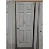 Image 1 : White Interior Door with Pre-drilled Handle Hole 80x30" - Paint is peeling as shown in photos