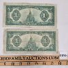 Image 2 : 1923 CANADIAN $1 BANKNOTE W/ BLUE & BRONZE SEALS