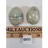 Image 1 : LOT OF 2 - MARBLE STONE EGGS