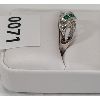 Image 2 : EMERALD AND WHITE SAPPHIRE RING 