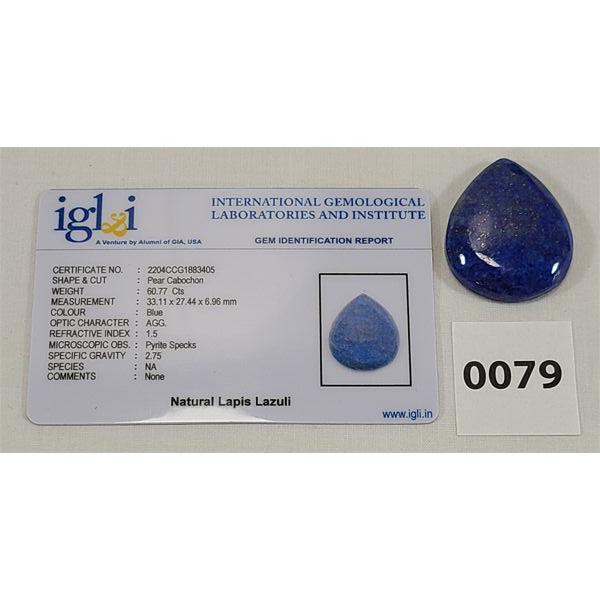 60.77ct NATURAL LAPIS LAZULI