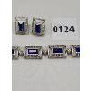 Image 2 : LOT OF 3 - BUTLER BLUE STONE BRACELET AND EARRINGS SET