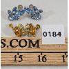 184  LOT OF 2  PAIRS OF RHINESTONE SHERMAN EARRINGS W/ SCREW BACKINGS