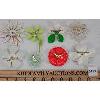 Image 2 : LOT OF 8 - 1960'S METAL FLOWER BROOCHES - 3 INCH DIA FOR LARGEST 