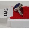 Image 2 : WOMENS STERLING SILVER W/ BLUE STONE RING - SZ 8