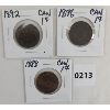 Image 1 : LOT OF 3 - CANADIAN LARGE PENNIES - 1888 / 1892 / 1896