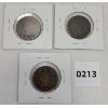 Image 2 : LOT OF 3 - CANADIAN LARGE PENNIES - 1888 / 1892 / 1896