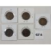 Image 2 : LOT OF 5 - CANADIAN LARGE PENNIES - 1903, 1904, 1906, 1909 & 1910