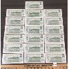 Image 2 : LOT OF 19 - 1973 CANADIAN $1 BANKNOTES