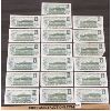 Image 2 : LOT OF 19 - 1973 CANADA ONE DOLLAR BANKNOTES 