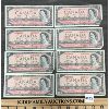 Image 1 : LOT OF 8 - 1954 CANADA $2 BANKNOTES