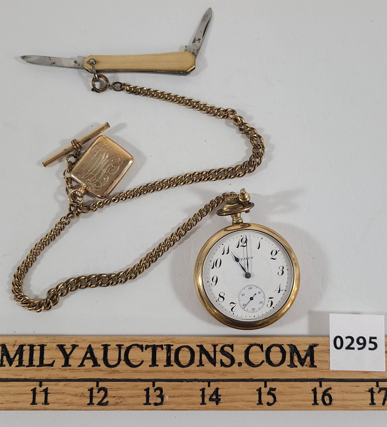 ELGIN FORTUNE A.W.C. CO POCKET WATCH - GOLD FILLED - Kidd Family Auctions