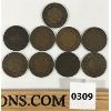 Image 1 : LOT OF 9 - CANADIAN LARGE CENTS - 1888-1920