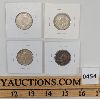 Image 2 : LOT OF 4 - 1944, 1947 & 1951-1952 CANADA 25 CENT PCS