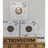 Image 1 : LOT OF 3 - 1891, 1898 & 1901 CANADA 10 CENT PCS