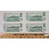 Image 2 : LOT OF 2 -  SEQUENTIAL 1973 CANADAIAN $1 BANKNOTES PAIRS