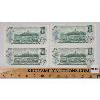 Image 2 : LOT OF 2 -  SEQUENTIAL 1973 CANADAIAN $1 BANKNOTES PAIRS